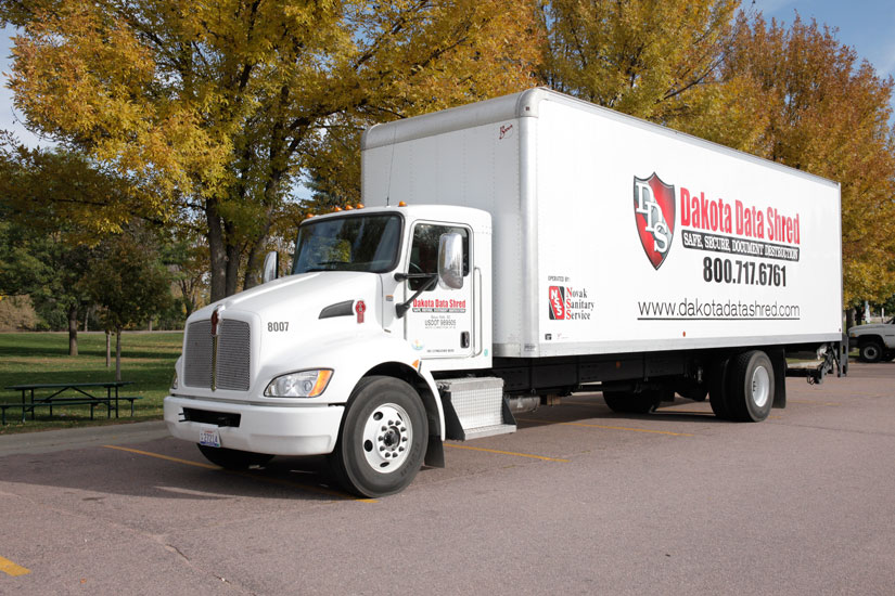 Image of Dakota Data Shred truck.